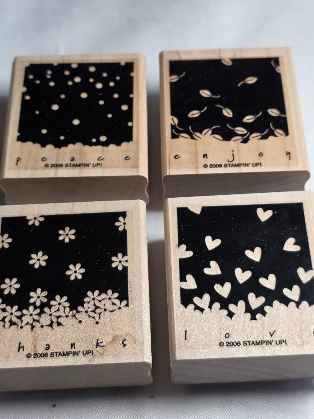 2006 Stampin' Up! "Gently Falling" Rubber Stamp Set Falling Motif Design & Words